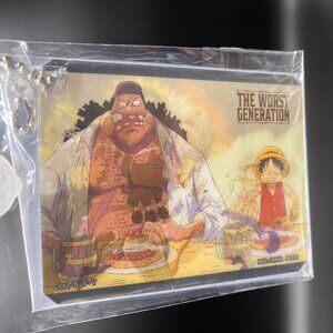 One Piece The Worst Generation Luffy & Blackbeard Holographic Key Chain Charm